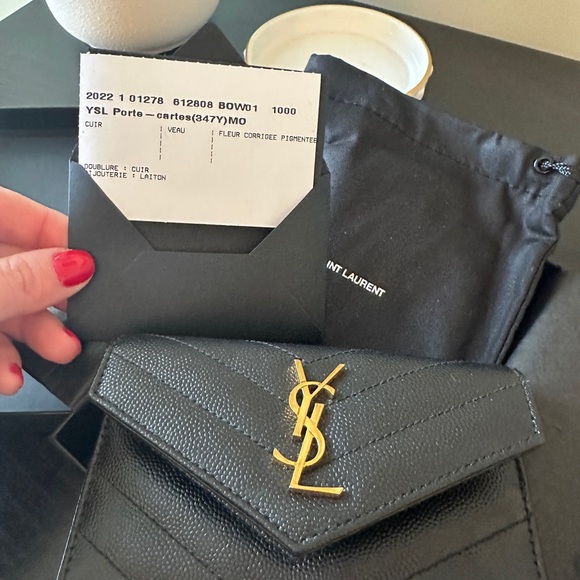 Saint Laurent CASSANDRE FRAGMENTS FLAP CARD CASE - Picture 5 of 6